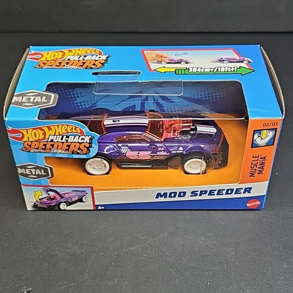 Hot Wheels 2024 Pullback Speeders Muscle Mania MOD SPEEDER 1:43 New Sealed TH - Picture 2 of 11